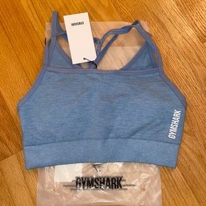 gymshark adapt marl seamless bra light blue NWT